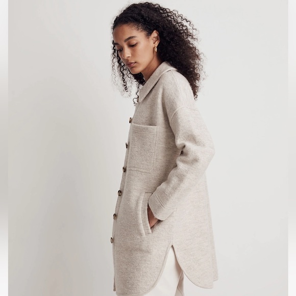 Madewell (Re)sponsible Boiled Wool Sweater Jacket - Picture 2 of 8